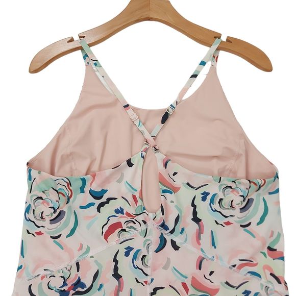 Athleta Infinity Activewear Dress Womens Medium Pink Elegance Floral Orchid - Picture 7 of 13